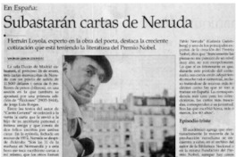 Subastarán cartas de Neruda