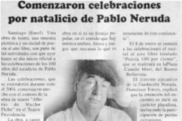 Comenzaron celebraciones por natalicio de Pablo Neruda.