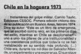 Chile en la hoguera 1973