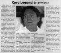 Coco Legrand de antología : [entrevistas]