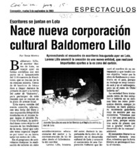 Nace nueva corporación cultural Baldomero Lillo