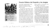 Poesía chilena del deporte y los juegos.