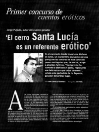 "El Cerro Santa Lucía es un referente erótico" : [entrevistas]