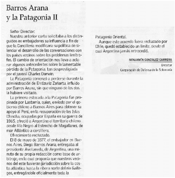 Barros Arana y la Patagonia II