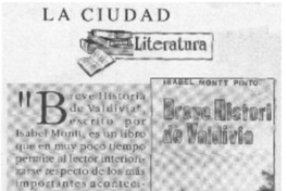"Breve historia de Valdivia".