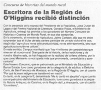 Escritura de la región de O'Higgins recibió distinción.