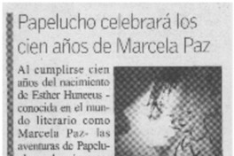 Papelucho celebrará los cien años de Marcela Paz.