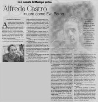 Alfredo Castro muere como Eva Perón: [entrevistas]
