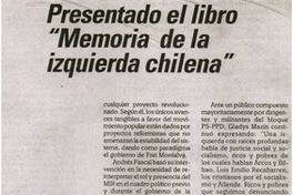 Presentado el libro "Memoria de la izquierda chilena".