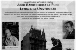 Julio Barrenechea le puso letra a la universidad