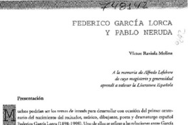 Federico García Lorca y Pablo Neruda