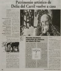 Patrimonio artístico de Delia del Carril vuelve a casa