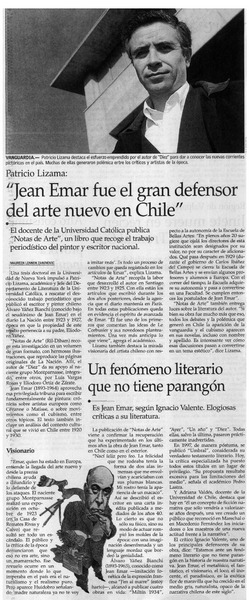 Jean Emar fue el gran defensor del arte nuevo en Chile