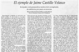 El ejemplo de Jaime Castillo Velasco