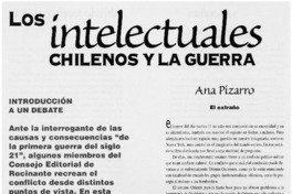 Los intelectuales chilenos y la guerra.