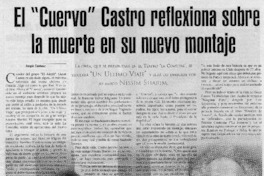 El "Cuervo" Castro reflexiona sobre la muerte en su nuevo montaje