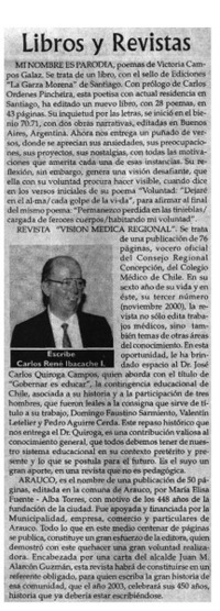 Libros y revistas Carlos René Ibacache I.