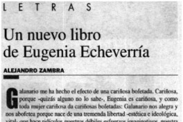 Un nuevo libro de Eugenia Echeverría Alejandro Zambra.