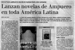 Lanzan novelas de Ampuero en toda América Latina