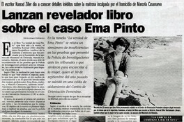 Lanzan revelador libro sobre el caso Ema Pinto