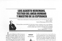 Luis Alberto Heiremans, testigo del ansia humana y maestro de la esperanza
