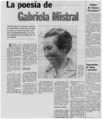 La poesía de Gabriela Mistral.