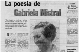 La poesía de Gabriela Mistral.