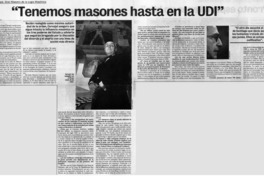 "Tenemos masones hasta en la UDI" [entrevistas]