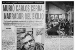 Murió Carlos Cerda, narrador del exilio.