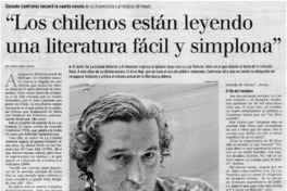 "Los chilenos están leyendo una literatura fácil y simplona"