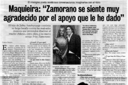 Maquieira : "Zamorano se siente muy agradecido por el apoyo que le he dado" [entrevistas]