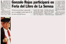Gonzalo Rojas participará en Feria del Libro de la Serena