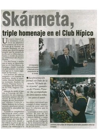 Skármeta, triple homenaje en el Club Hípico.