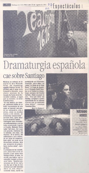 Dramaturgia española cae sobre Santiago