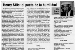 Henry Sills : el poeta de la humildad