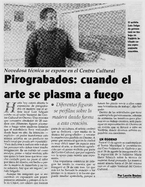 Pirograbados: cuando el arte se plasma a fuego