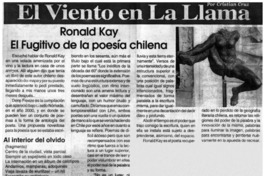 Ronald Kay. El fugitivo de la poesía chilena.