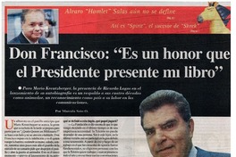 Don Francisco: "Es un honor que el Presidente presente mi libro" (entrevista)
