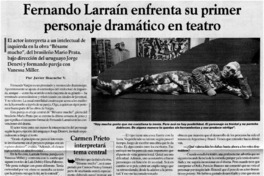 Fernando Larraín enfrenta su primer personaje dramático en teatro [entrevistas]