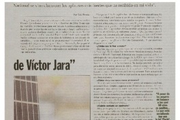 "Estoy vivo gracias a la muerte de Víctor Jara" [entrevistas]