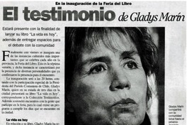 El testimonio de Gladys Marín.
