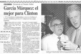 García Márquez: el mejor para Clinton [aetículo].