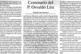 Centenario del P. Osvaldo Lira