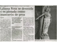 Liliana Ross se desnuda y es pintada como mascarón de proa