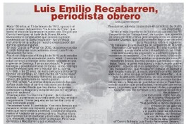Luis Emilio Recabarren, periodista obrero