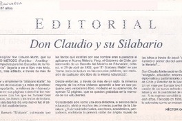 Don Claudio y su Silabario