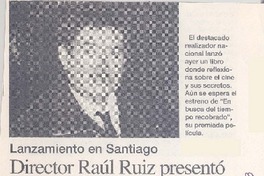 Director Raúl Ruiz presentó su libro "Poética del cine"
