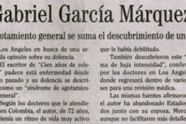 Confirmado: Gabriel García Márquez está enfermo