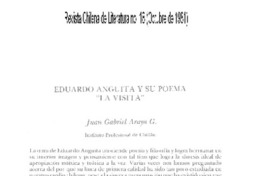 Eduardo Anguita y su poema "La Visita"