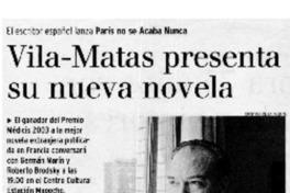 Vila-Matas presenta su nueva novela.